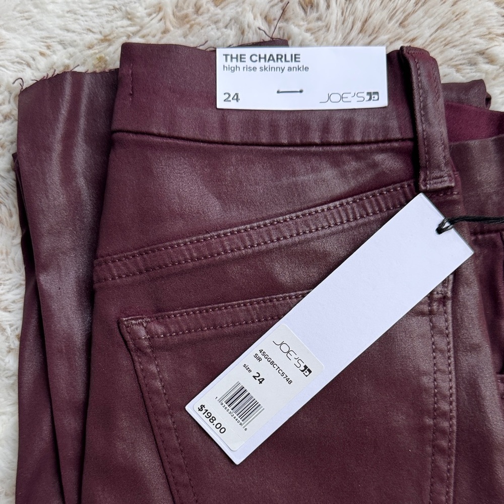 Joe's Jeans High Rise Ankle - Deep Burgundy 24